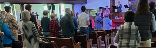 People at a church service